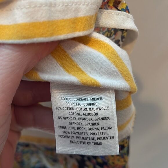 Anthropology Yellow/White Striped Tank Top. Size XSmall. - Picture 9 of 10